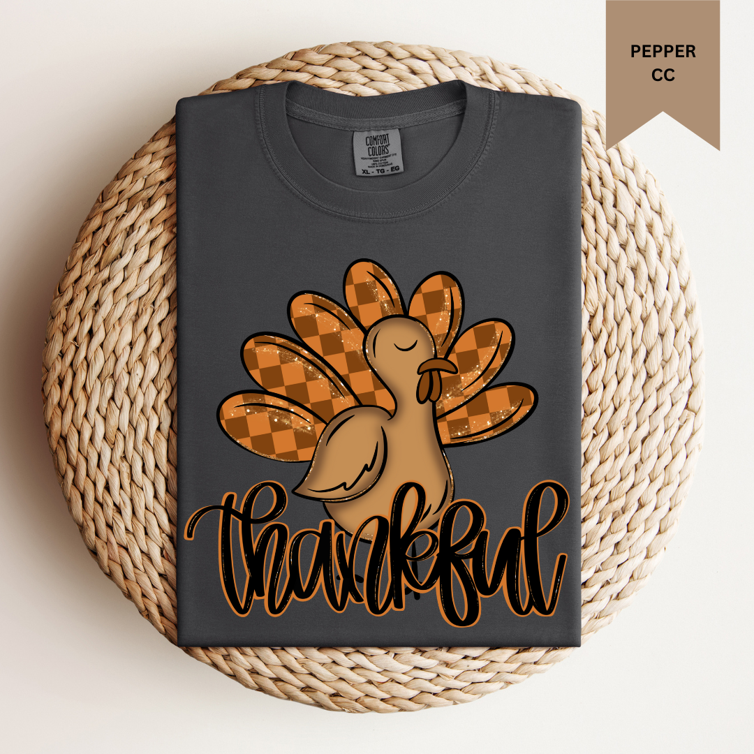 Thankful Checkered Turkey Tee.