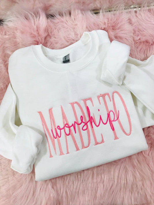 Made To Worship Embroidered Sweatshirt