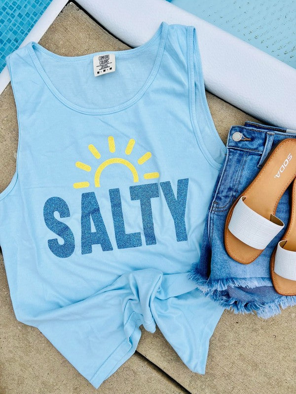 Salty Sunrise Glitter Graphic Tee Or Tank Top