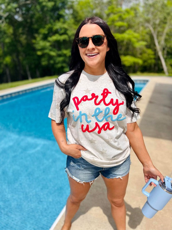 Party In The USA Puff Star Tee