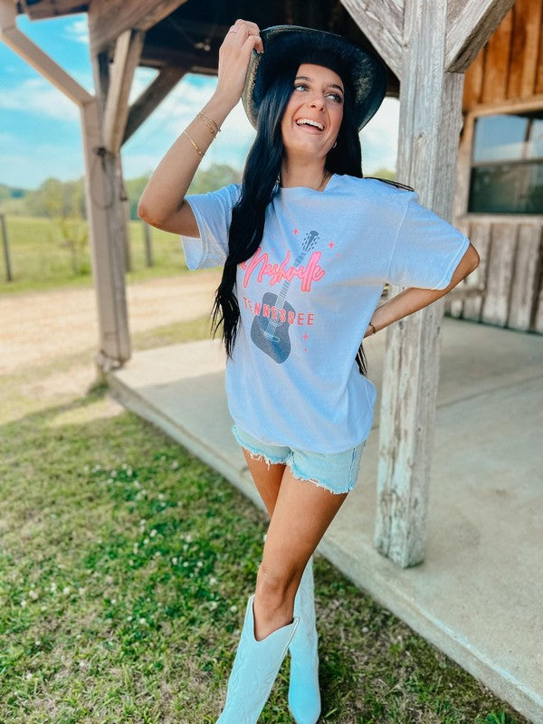 Nashville Tennessee Guitar Tee
