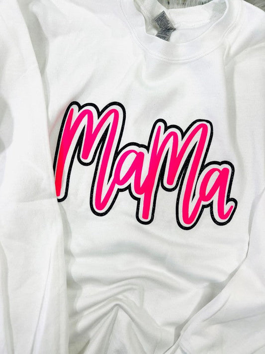 Mama Cursive Puff/Glitter Combo