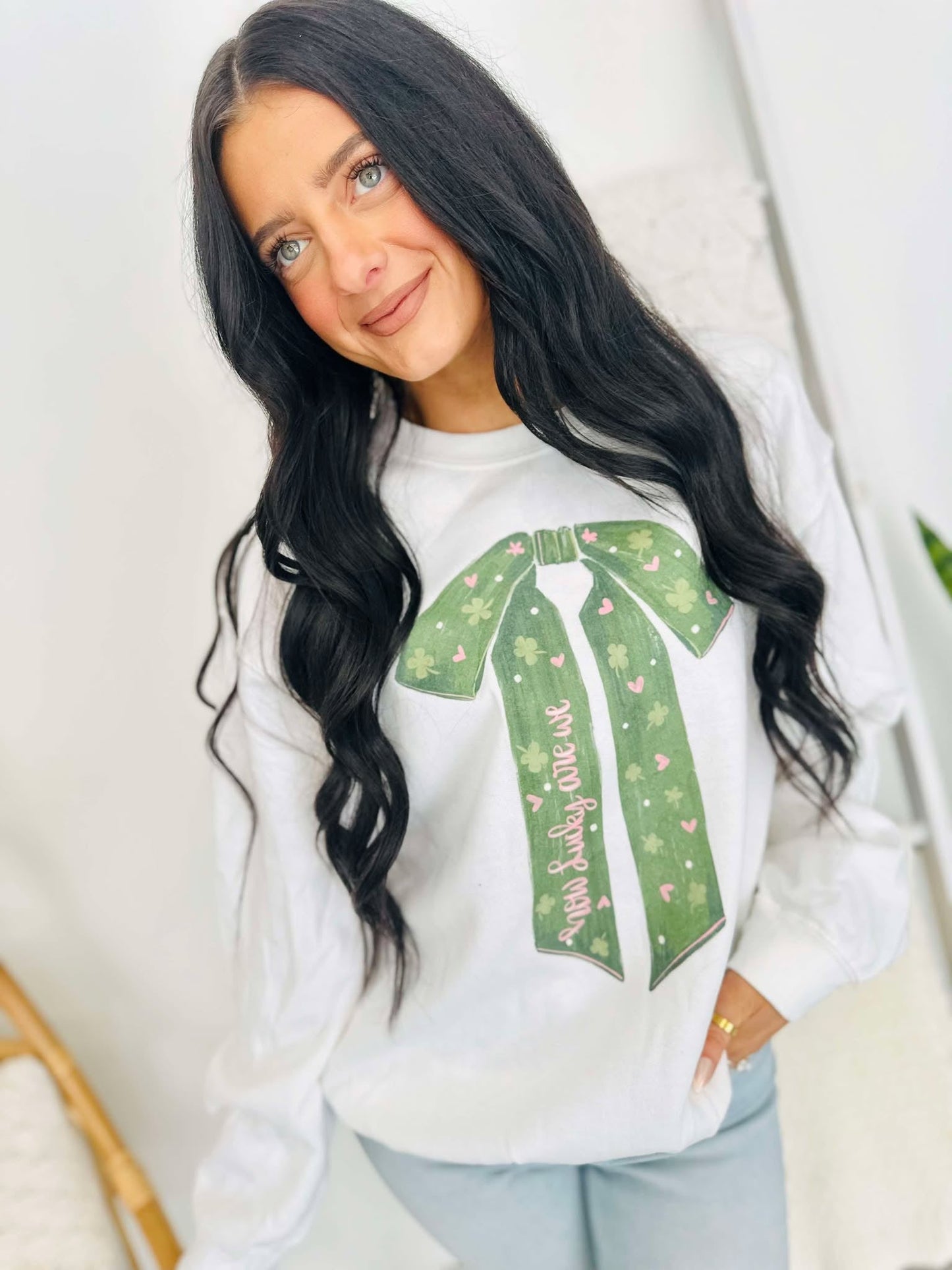 How Lucky Are We St. Patty's Bow DTF SWSH