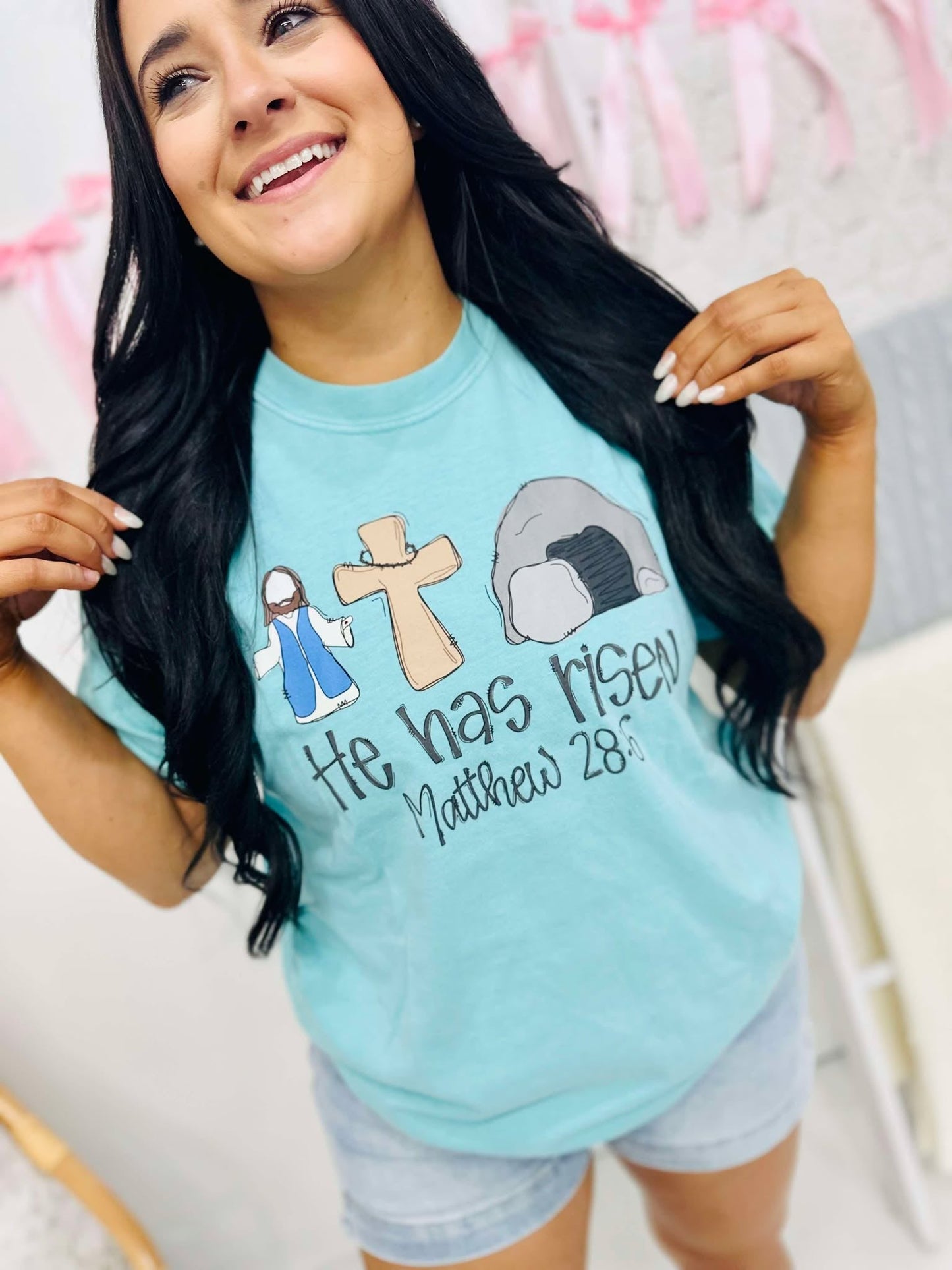 He Is Risen Easter Things DTF Tee