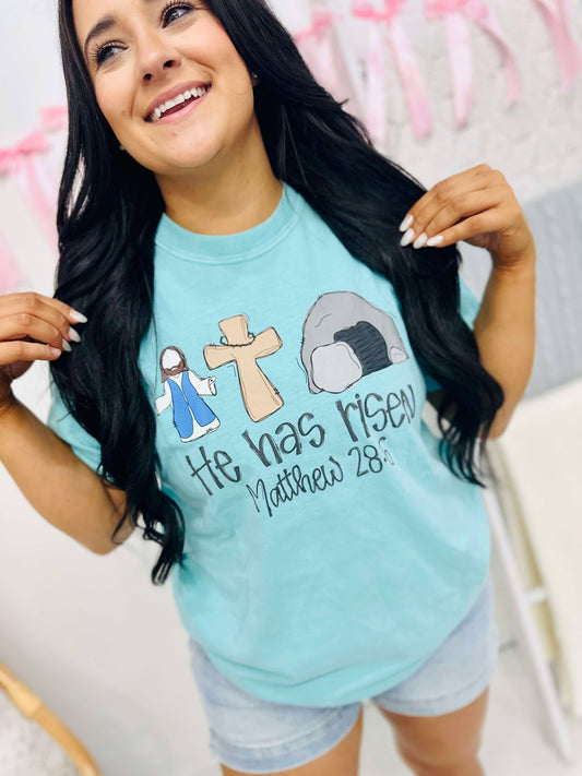 He Is Risen Easter Things DTF Tee