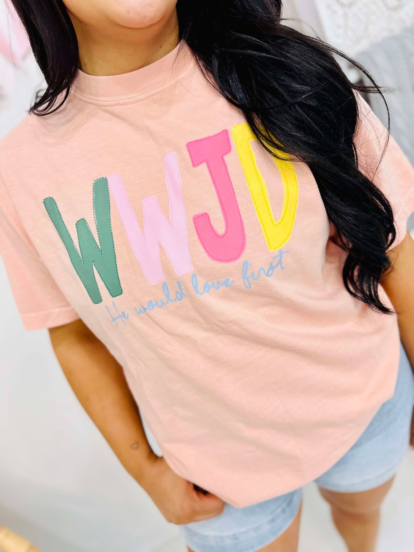 Multi WWJD He Would Love First DTF Tee
