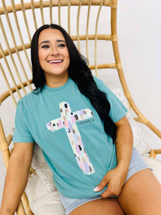 Brushed People DTF Cross With Verse DTF Tee