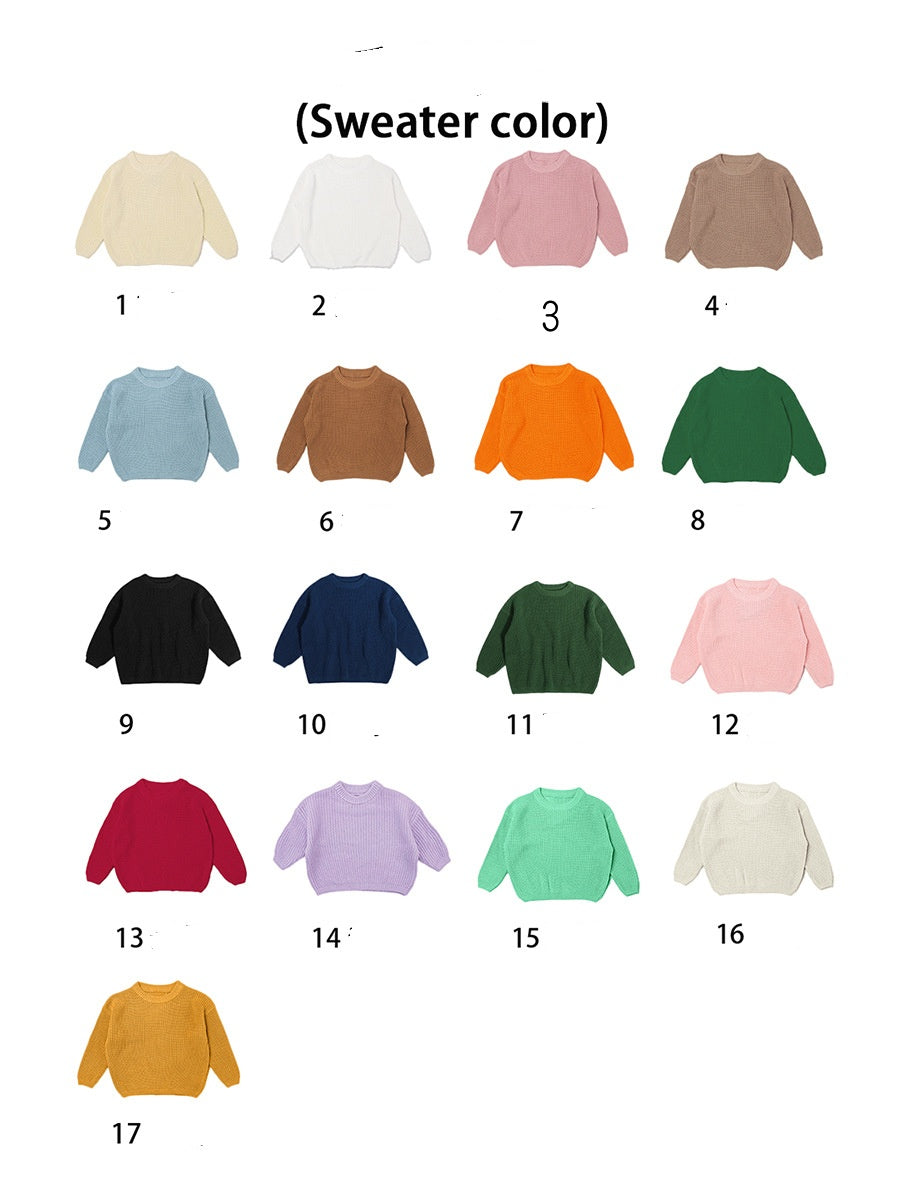 PREORDER: Custom Chunky Knit Oversized Sweater (blank or custom) 10.13.25