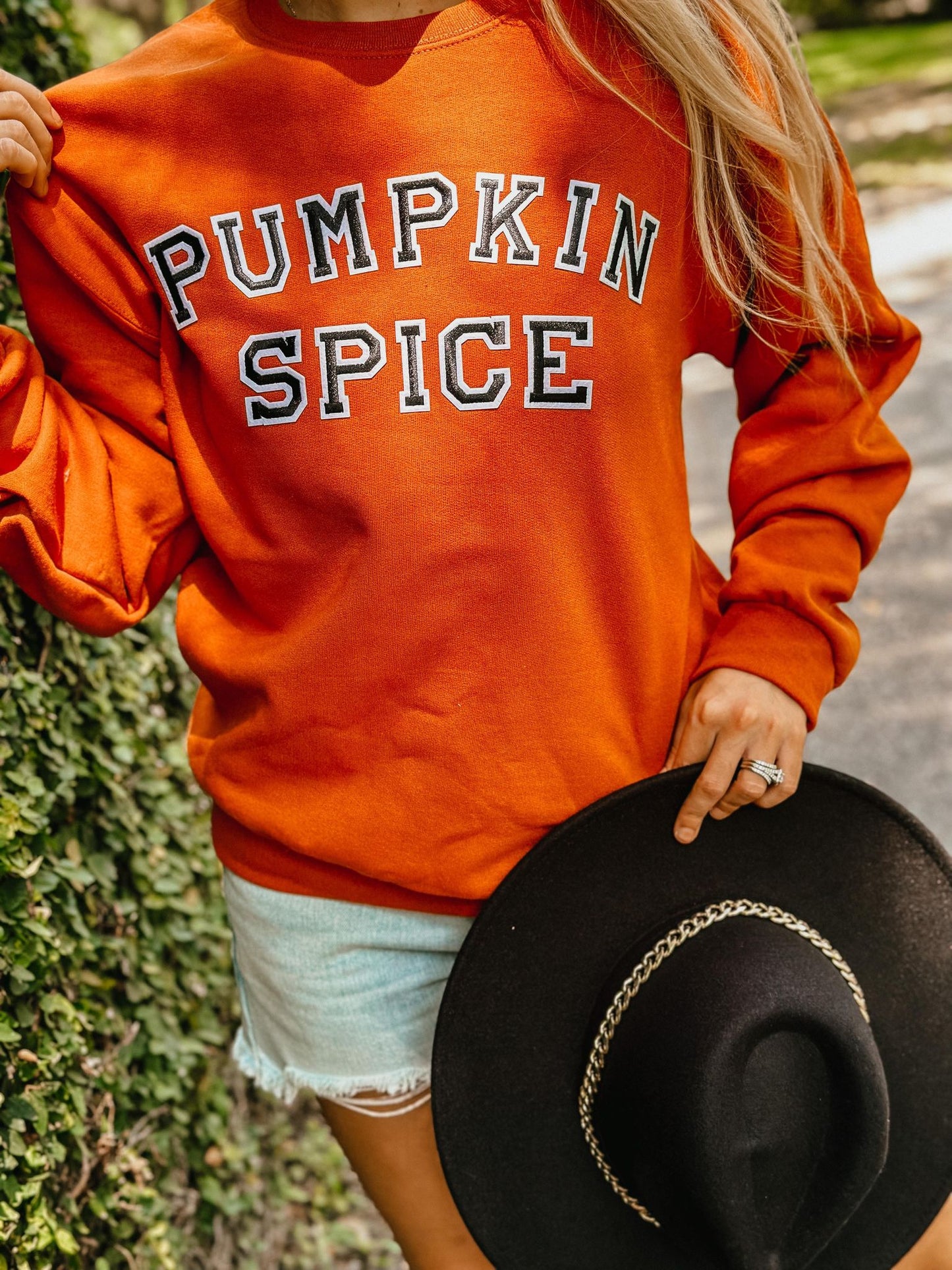 Pumpkin Spice Curved Classic Patch Sweatshirt