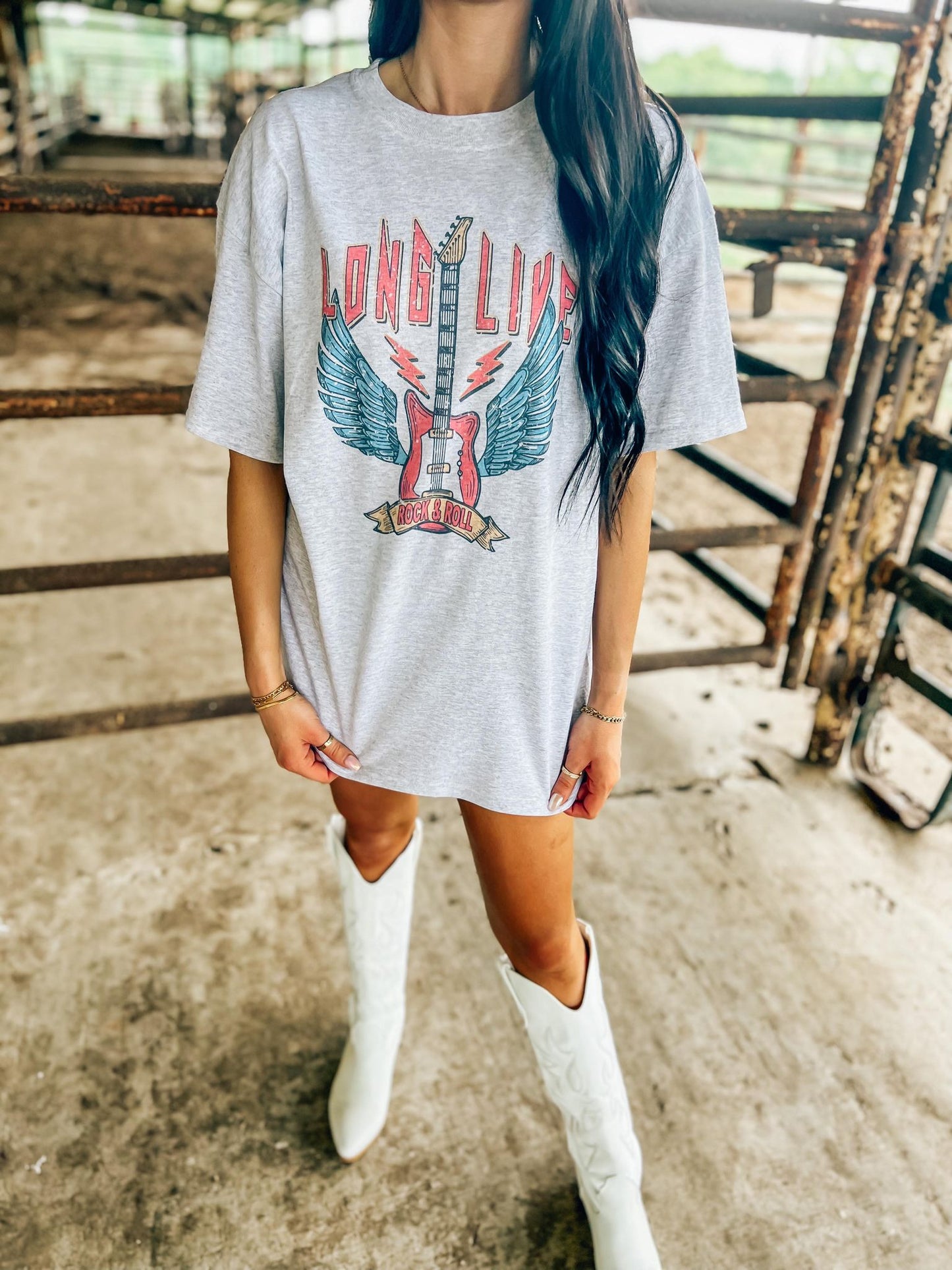 Long Live Rock & Roll Distressed Tee