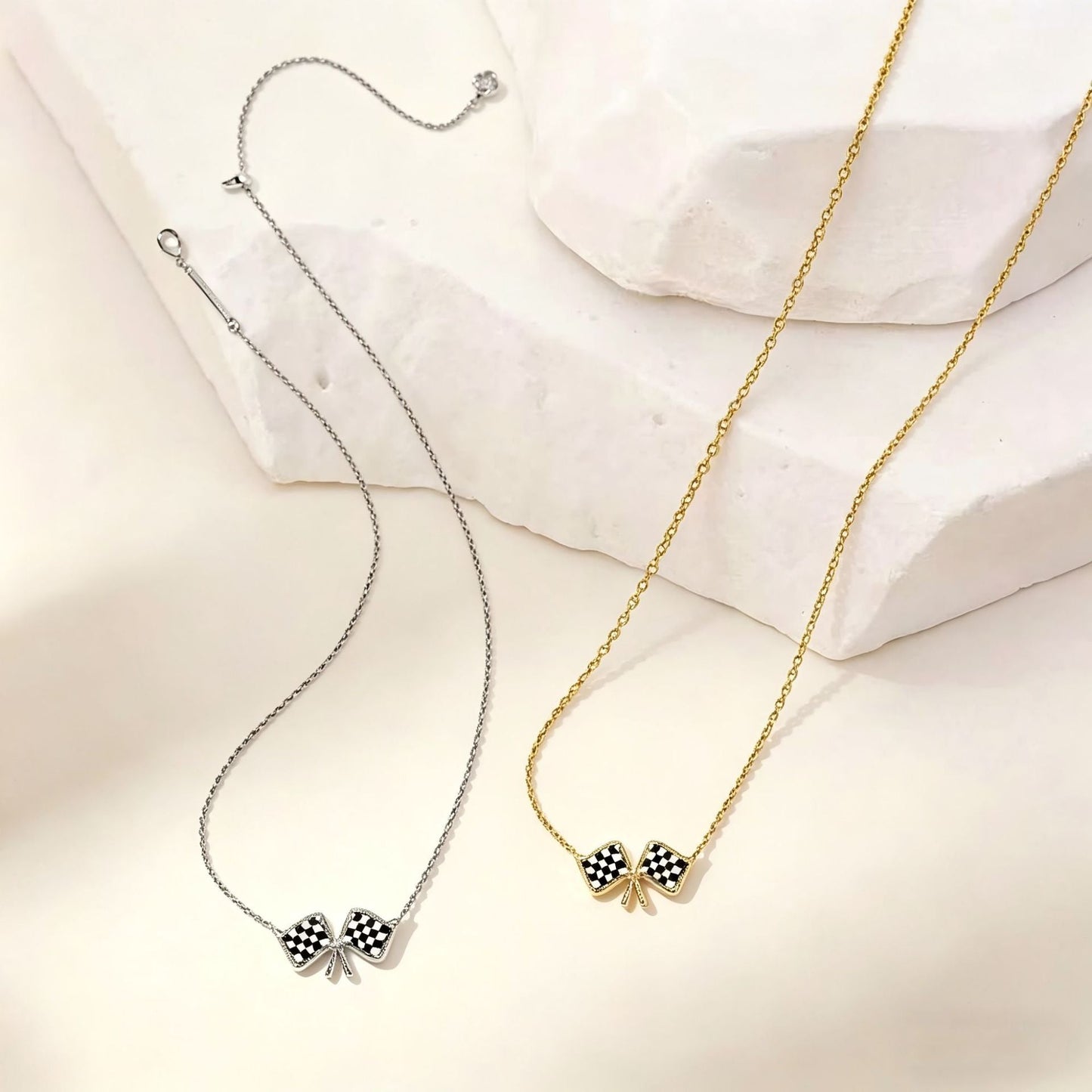 Checkered Flag Necklace