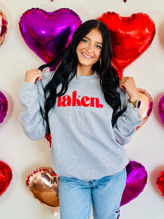 Taken Love Heart Puff Sweatshirt