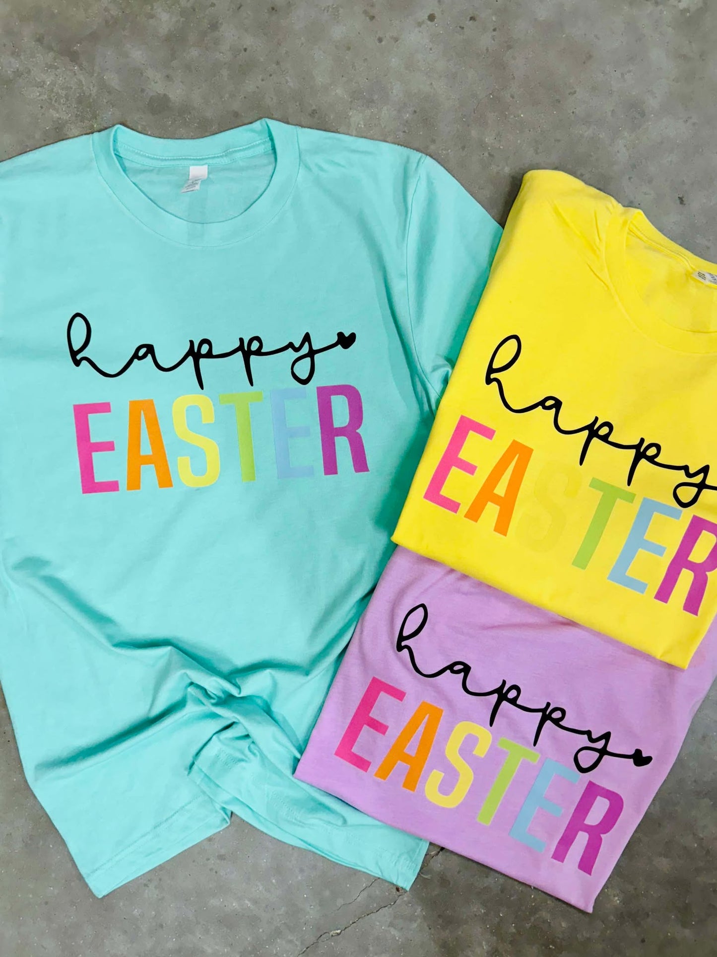 Happy Easter Multi Color DTF Tee
