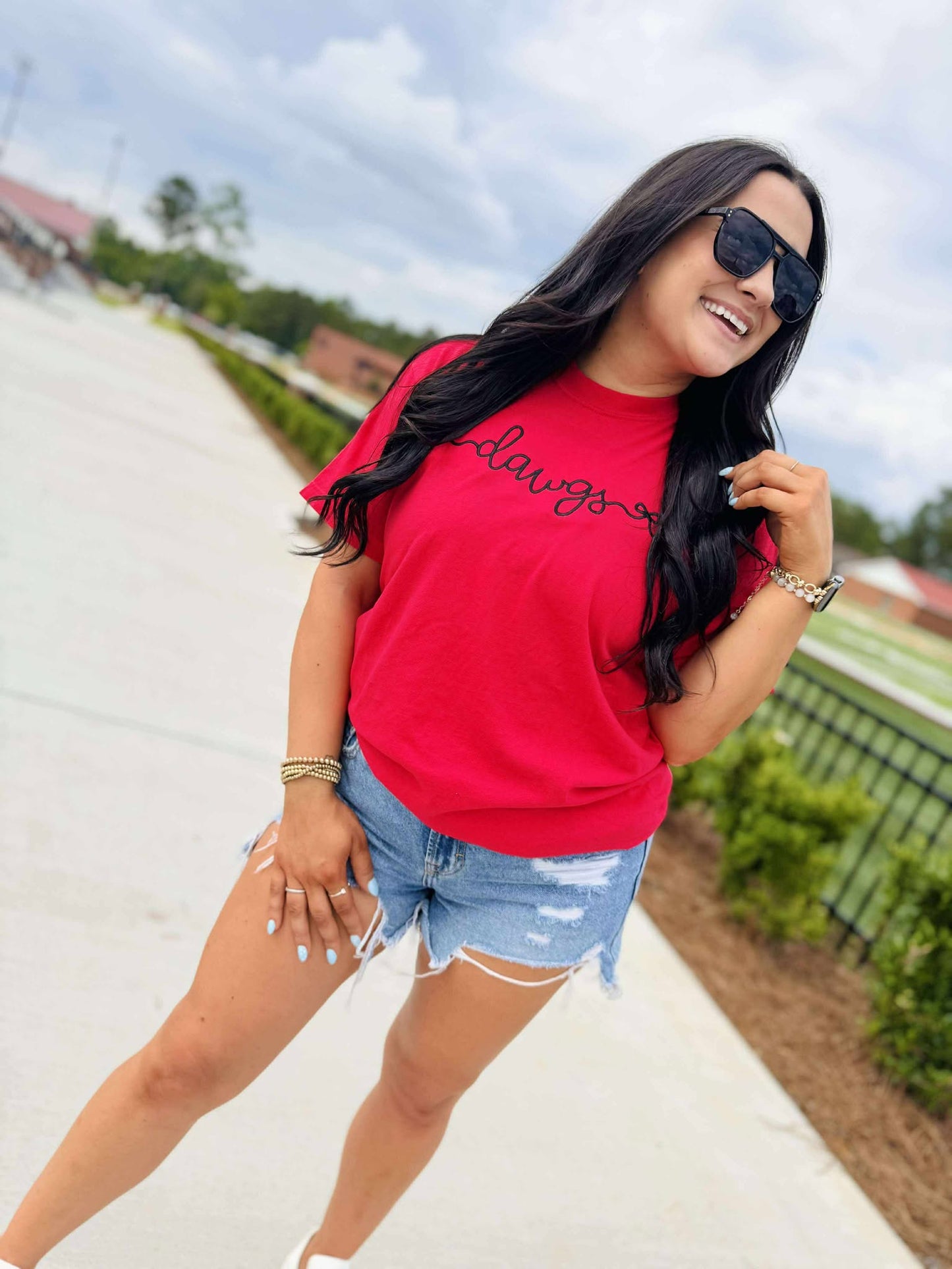 Custom Bow Sided Embroidered Sweatshirt