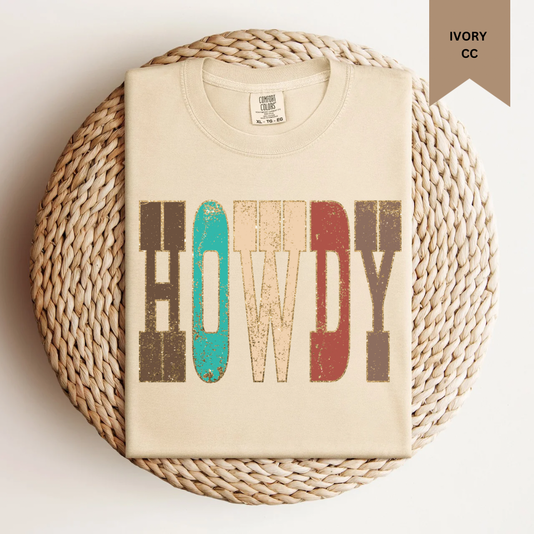 Howdy Distressed Tee.