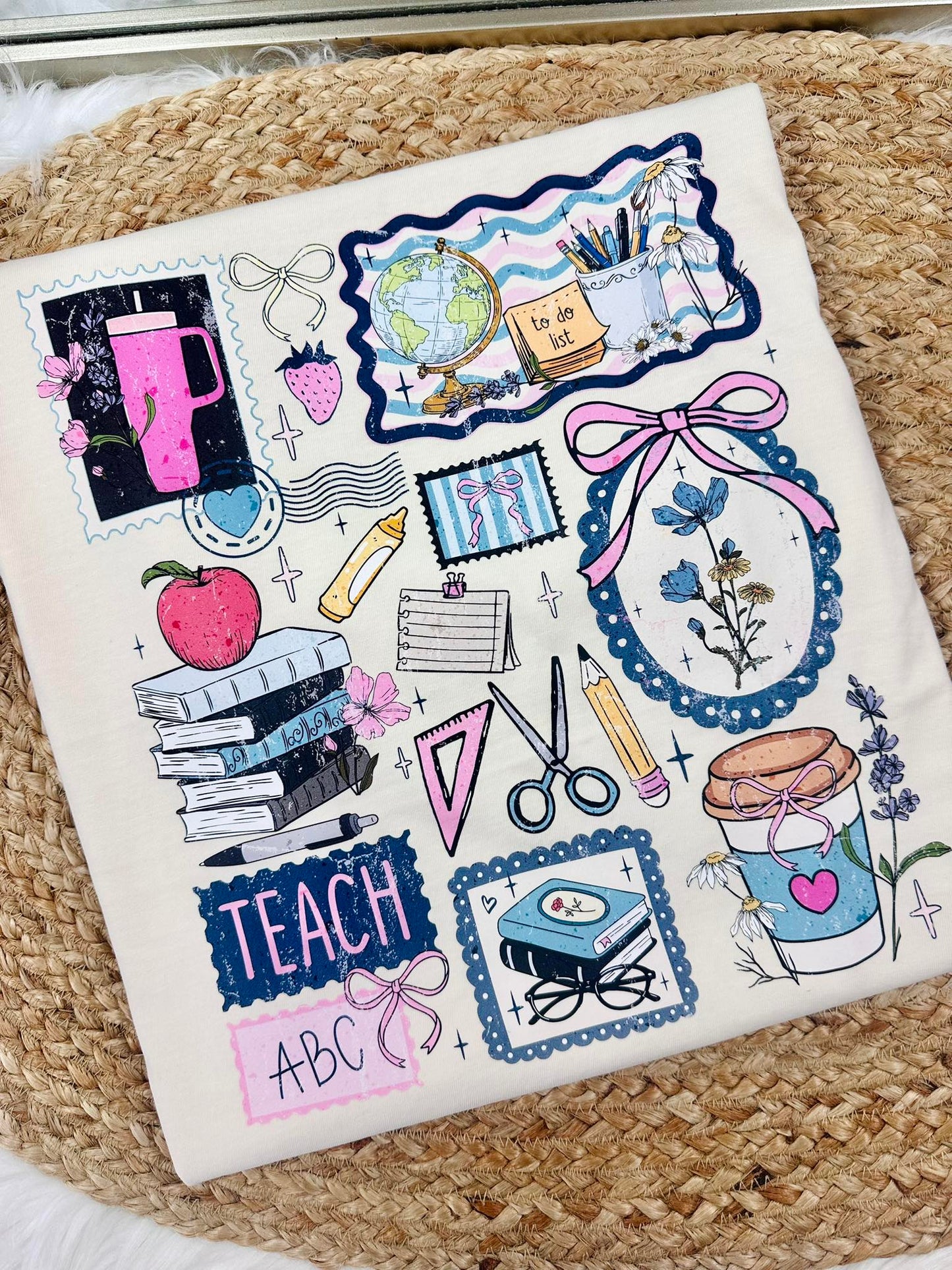 Teach Stamp Collage DTF Graphic
