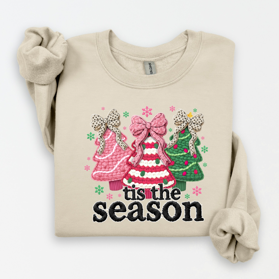 Faux Yarn Tis The Seaon Sweatshirt.