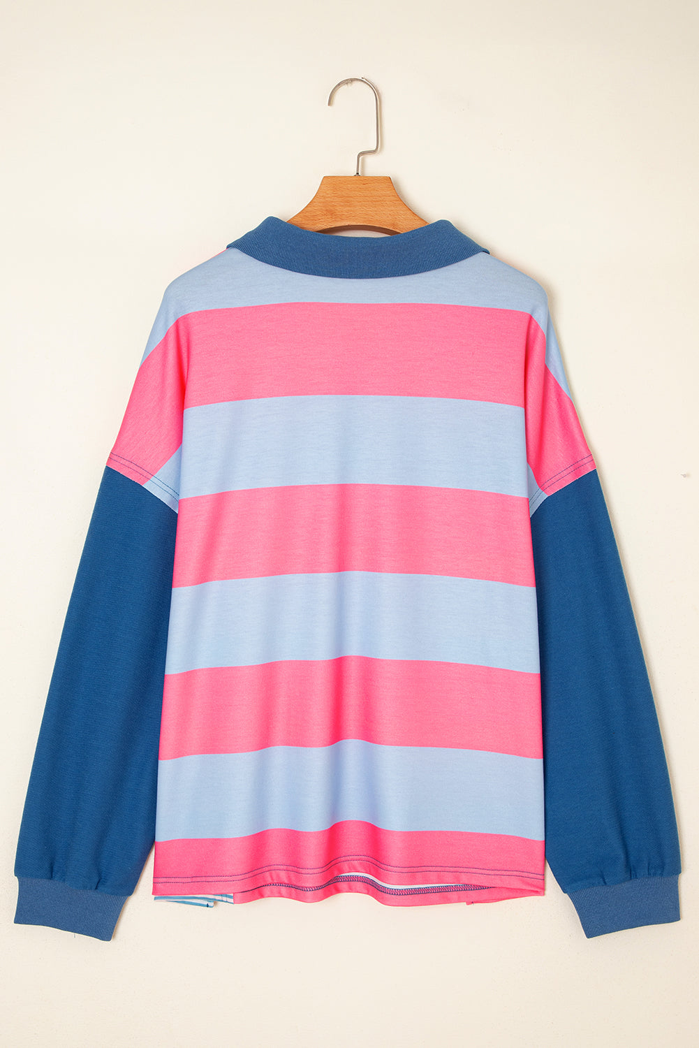 Blue Stripe Colorblock Plus Pullover RTS