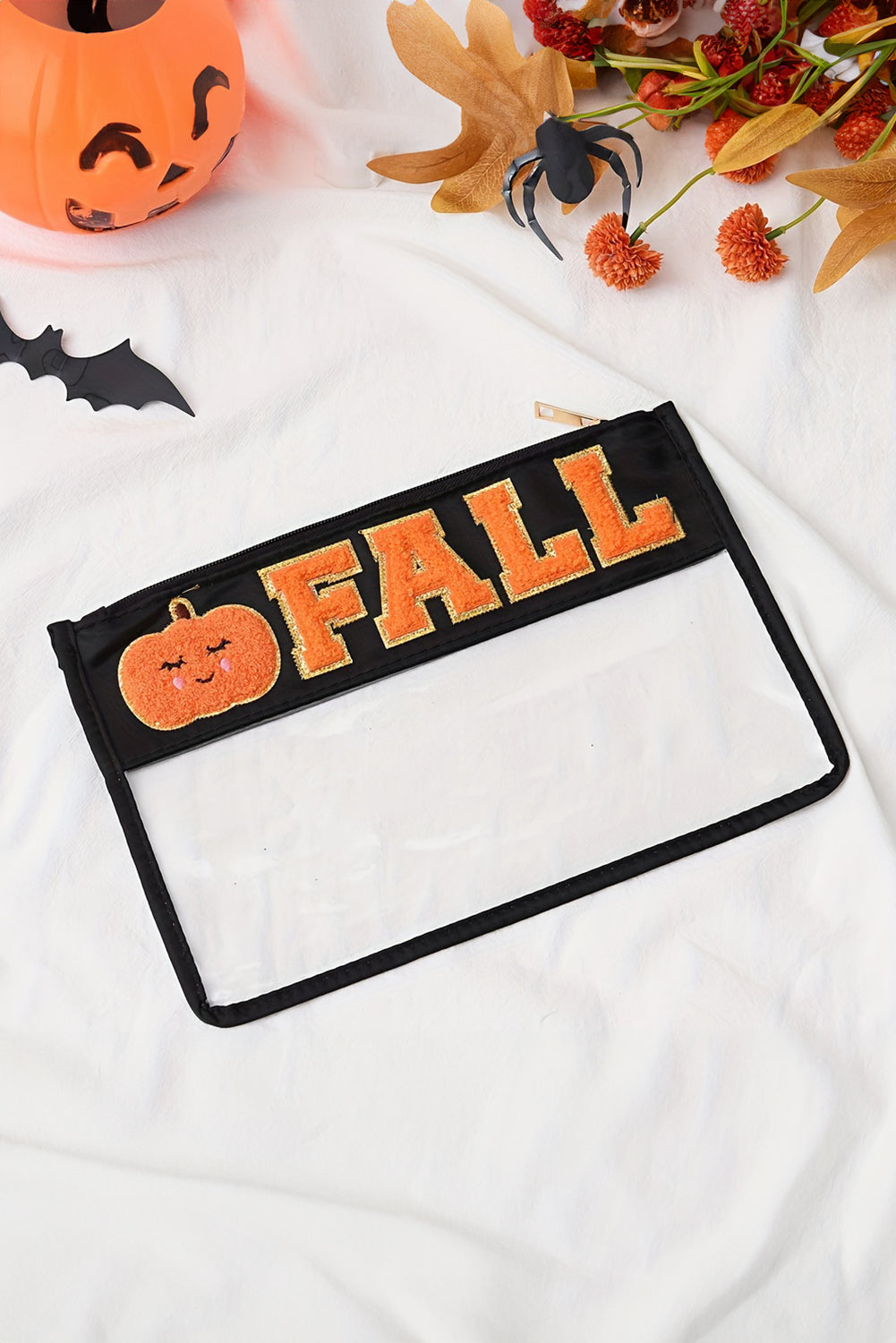 Fall Pumpkin Patch Zip Pouch RTS