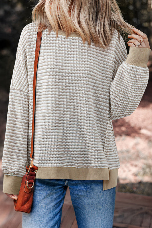 Stripe Ribbed Oversize Top RTS