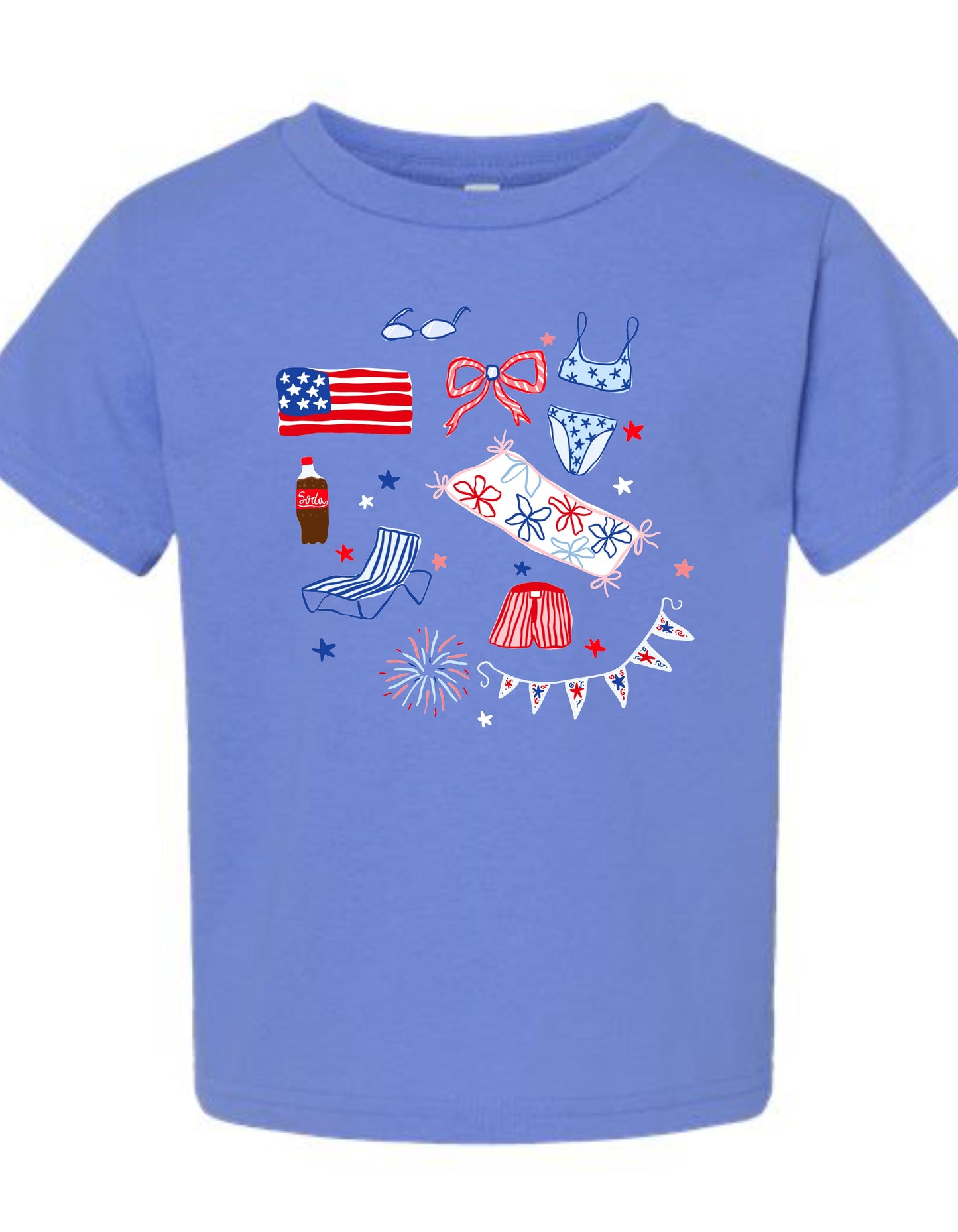 Toddler Summertime USA Collage Graphic Tee