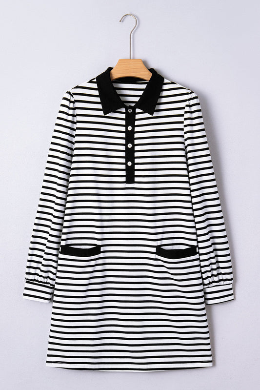 Stripe Collared T Shirt Dress November.