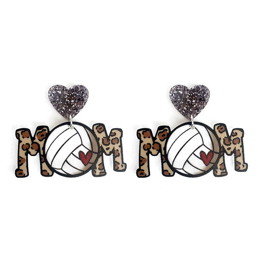 *Sports Mom Acrylic Earrings*