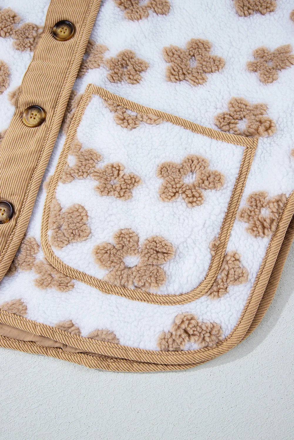 Fall Floral Sherpa Jacket