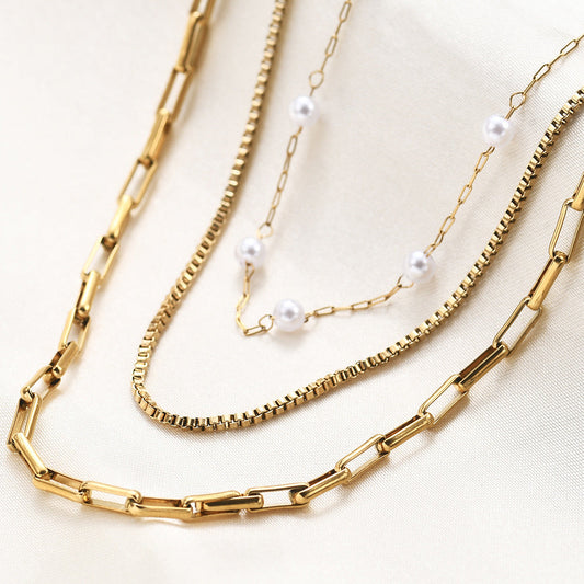 Preorder: Triple Chain Necklace