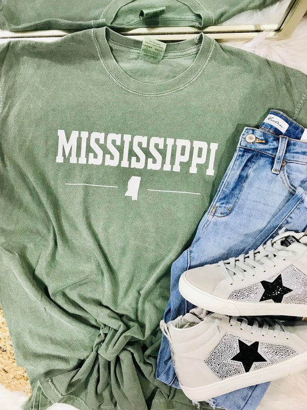 CUSTOM State Outline Pearl Print Tee