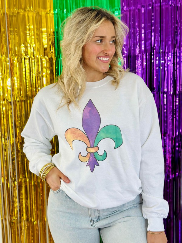 Fleur De Lis Multi Color Sweatshirt