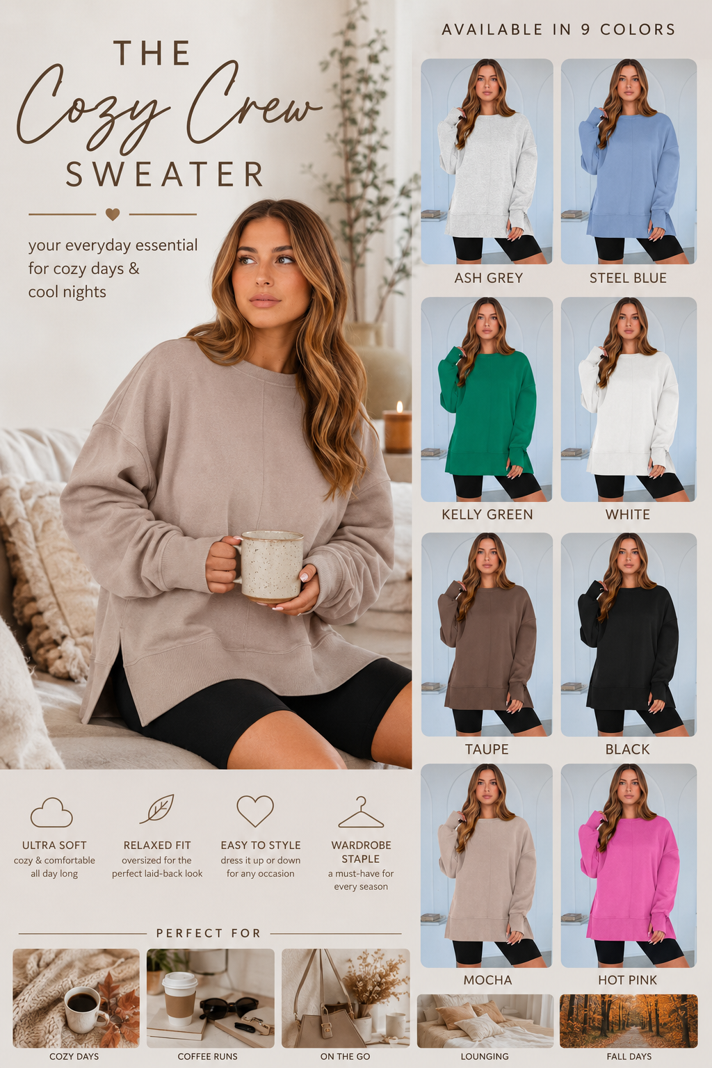 PREORDER: The Cozy Crew Sweater 7.20.26