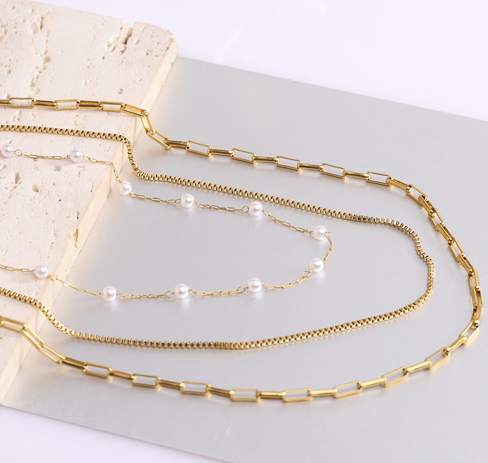 Preorder: Triple Chain Necklace