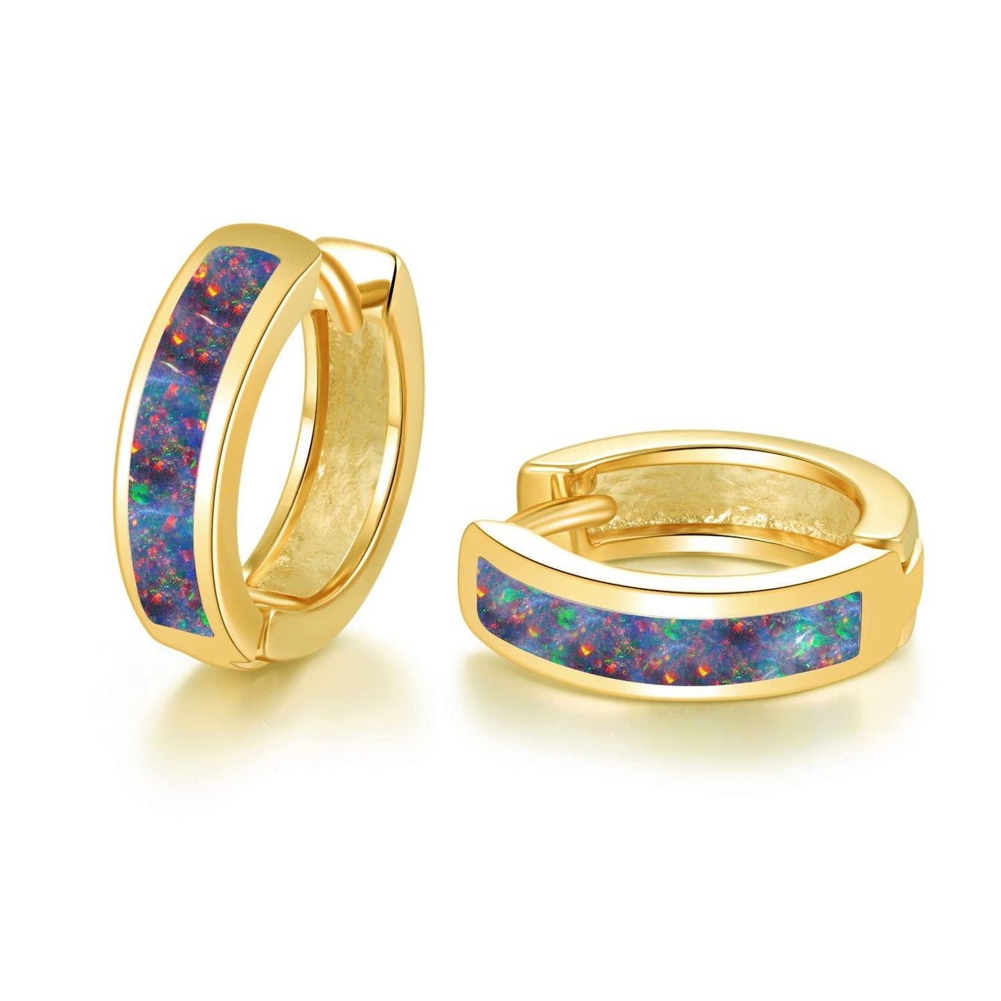*Opal Huggie Hoops*