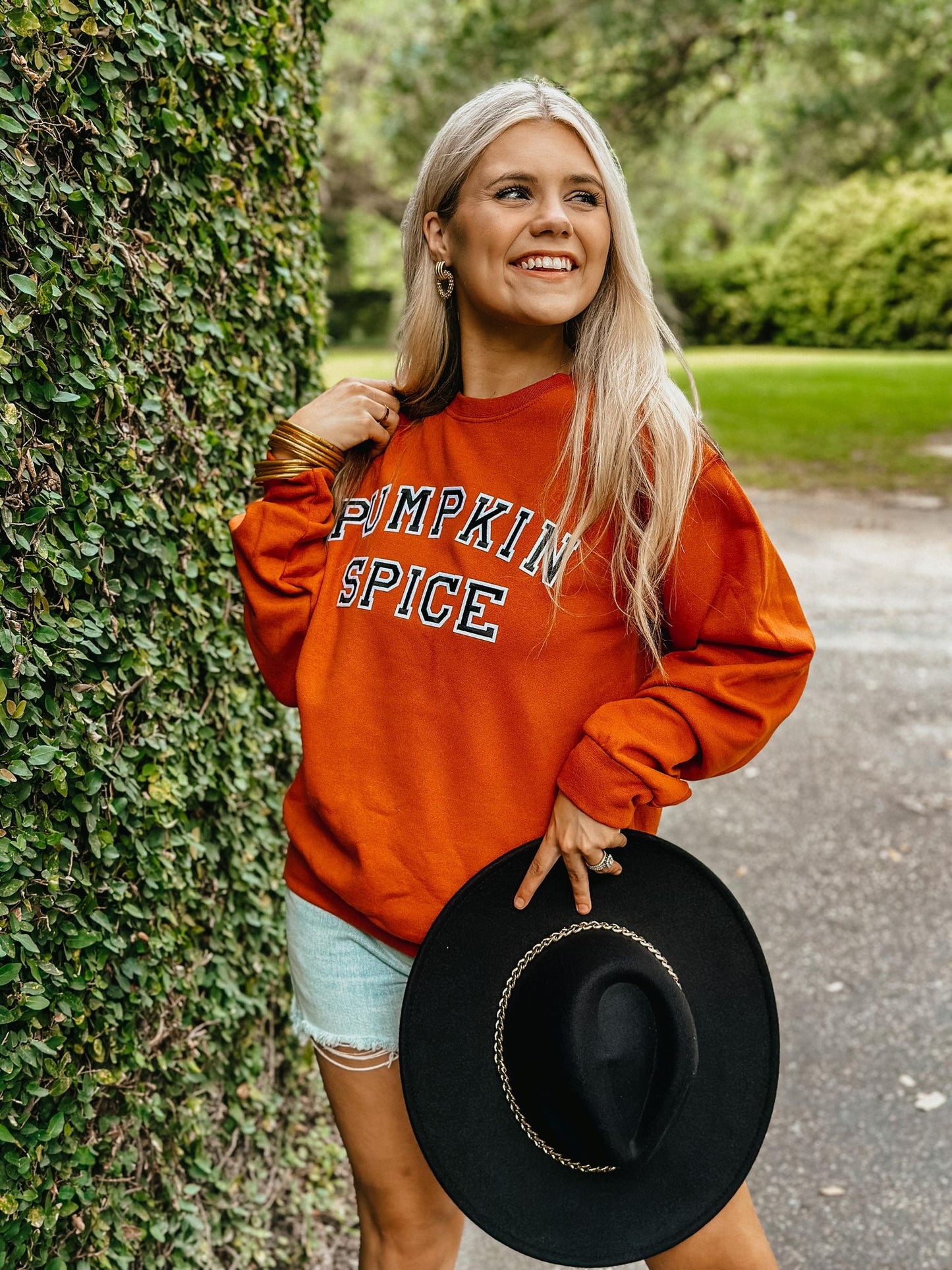 Pumpkin Spice Curved Classic Patch Sweatshirt