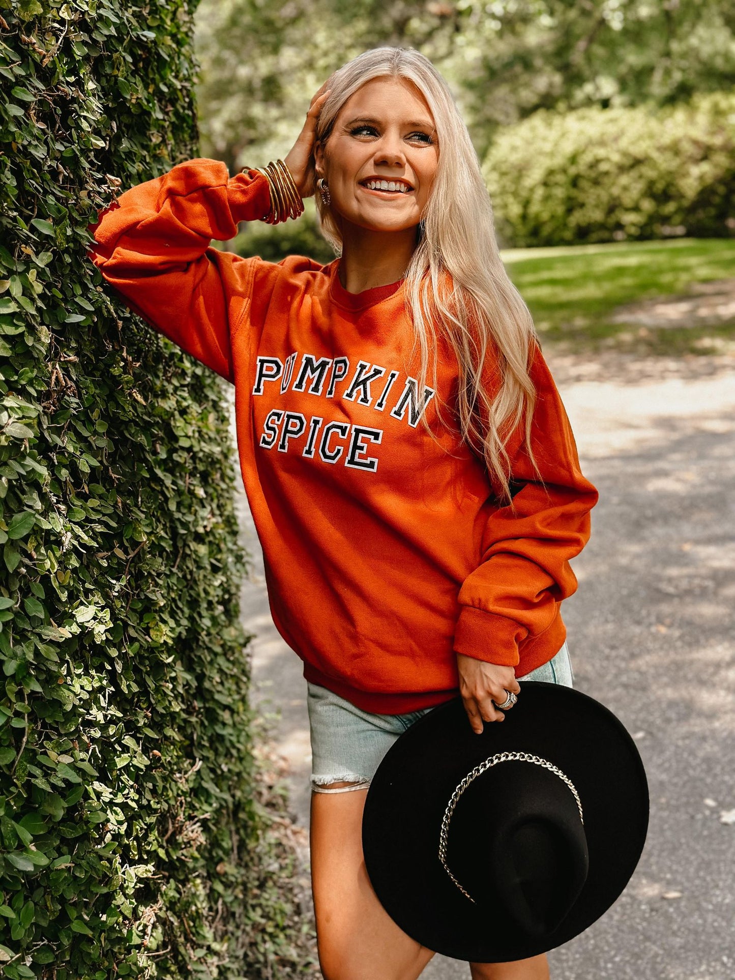 Pumpkin Spice Curved Classic Patch Sweatshirt