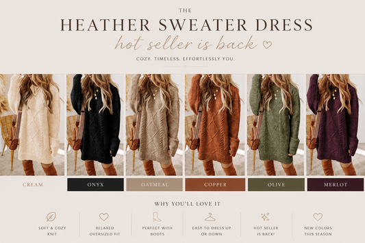 PREORDER: The Heather Sweater Dress RERUN 8.31.26 OSYM