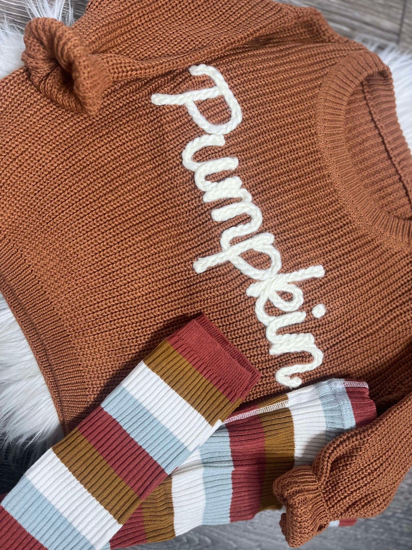 PREORDER: Custom Chunky Knit Oversized Sweater (blank or custom) 10.13.25