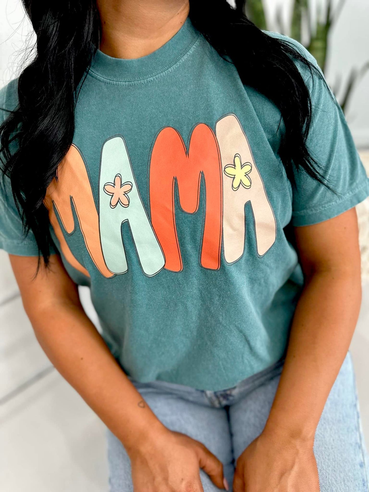 Fall Color Floral Mama DTF Tee