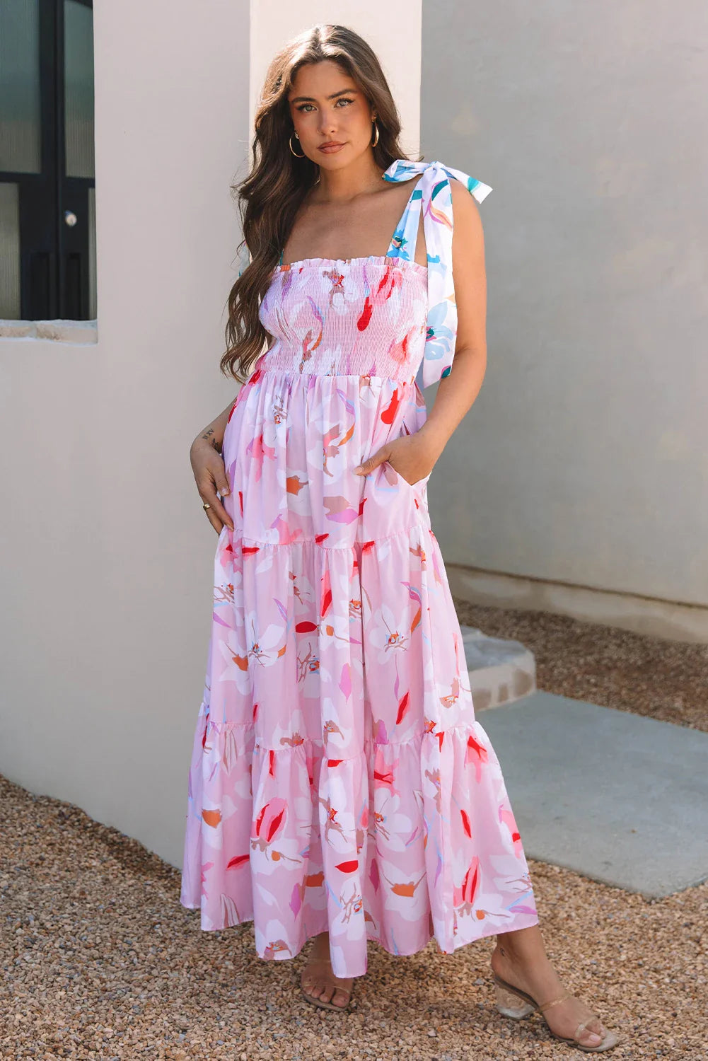 Blush Blossom Maxi Dress