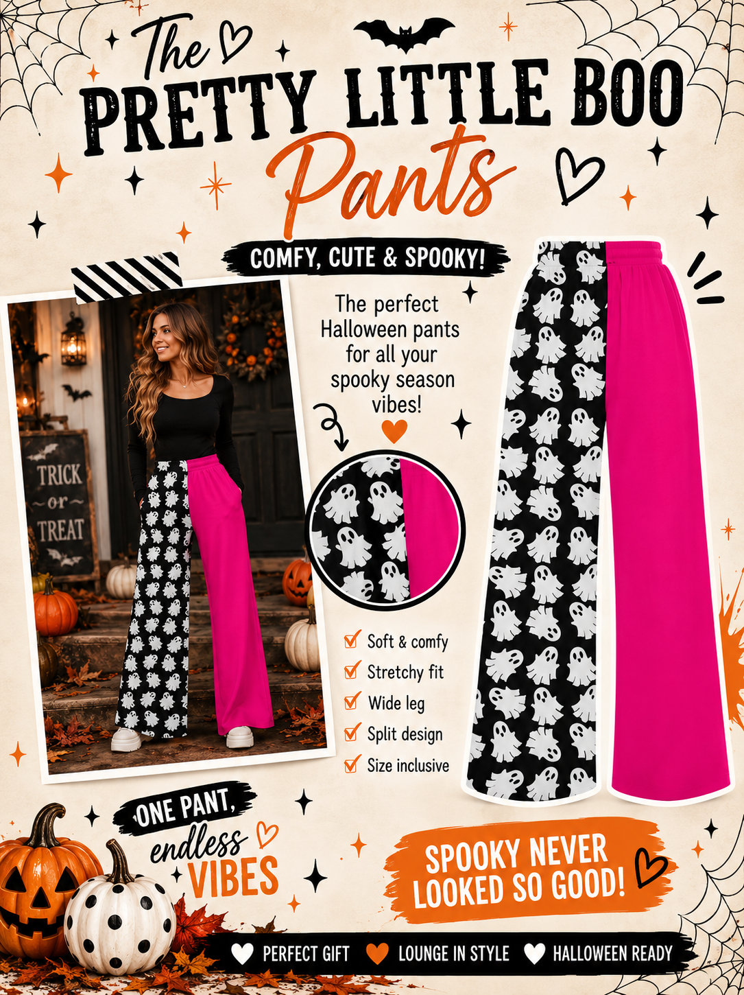 PREORDER: Exclusive Halloween Custom Split Leg Pants 8.17.26