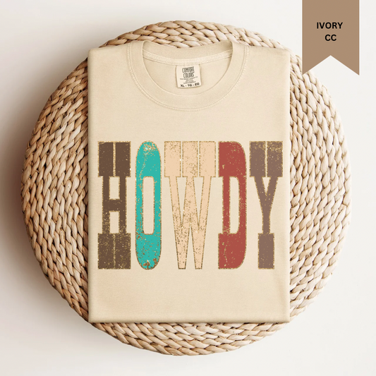 Howdy Distressed Tee.