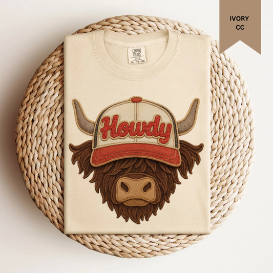 Howdy Highland Cow Tee.