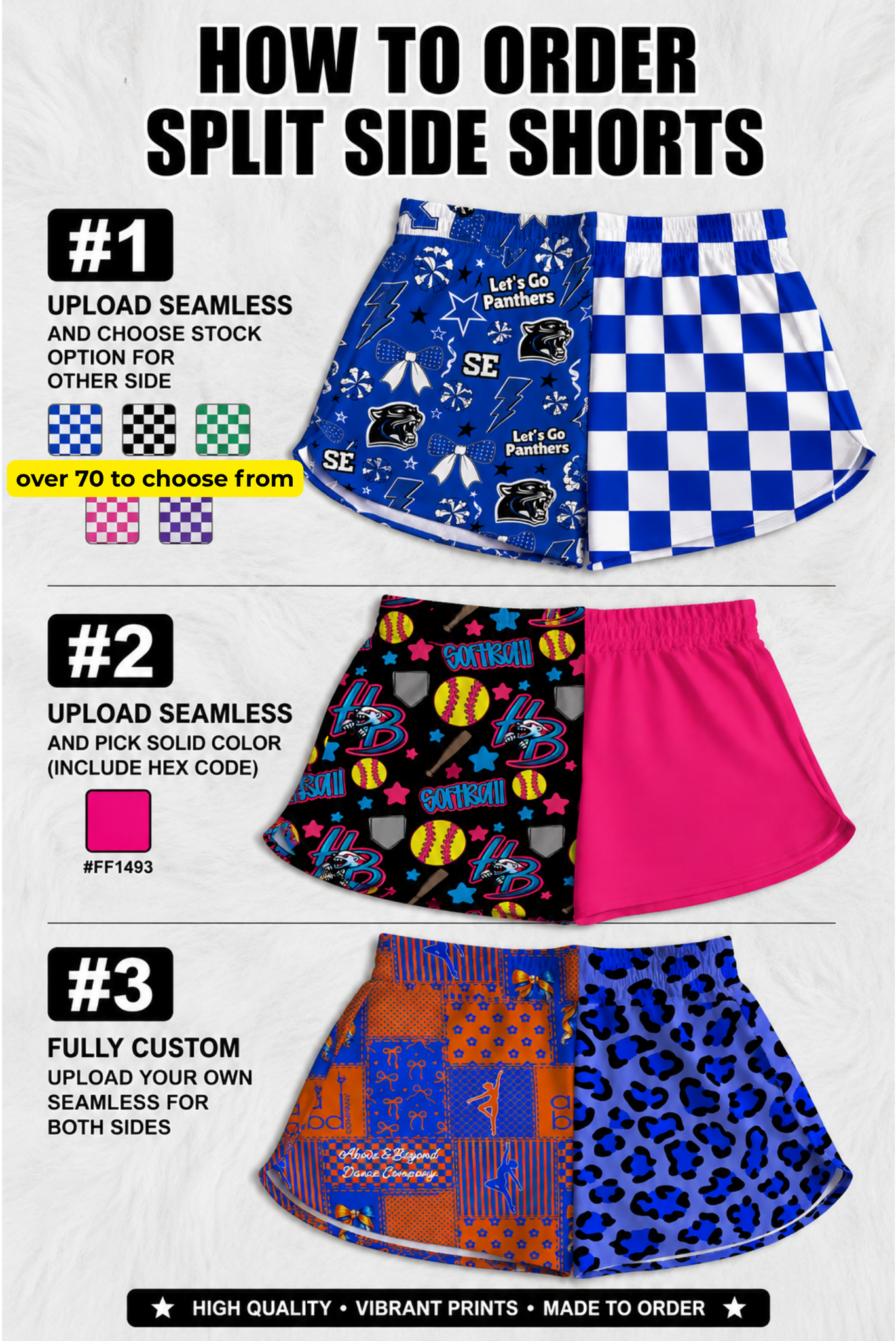 PREORDER: Split Side Shorts (Seamless + Standard Print) RERUN 7.20.26