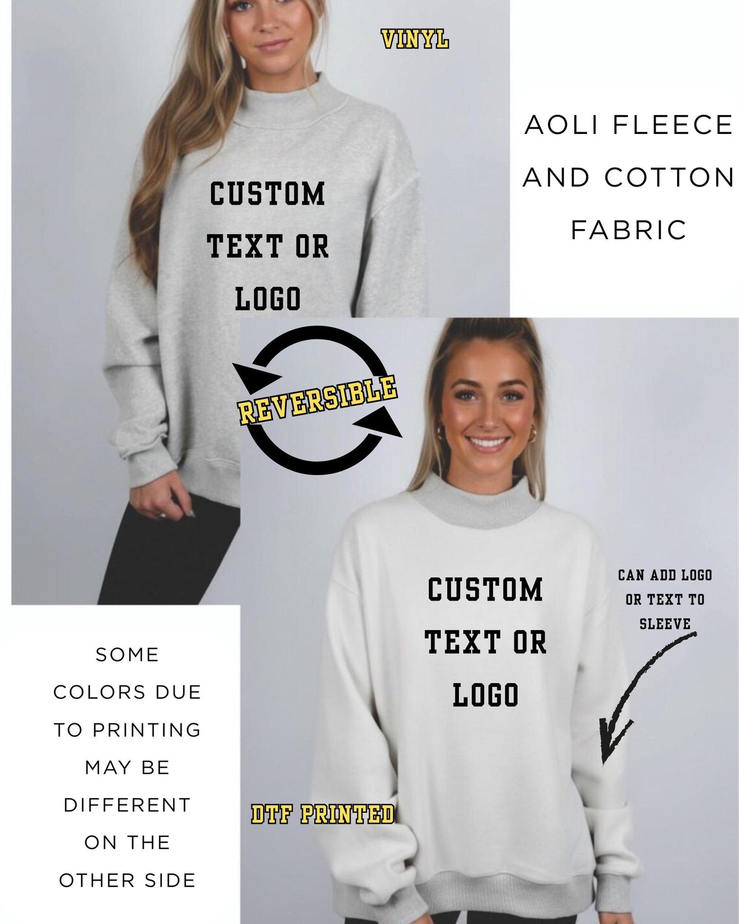 PREORDER: Custom Reversible Mock Neck Sweaters RERUN 6.29.26