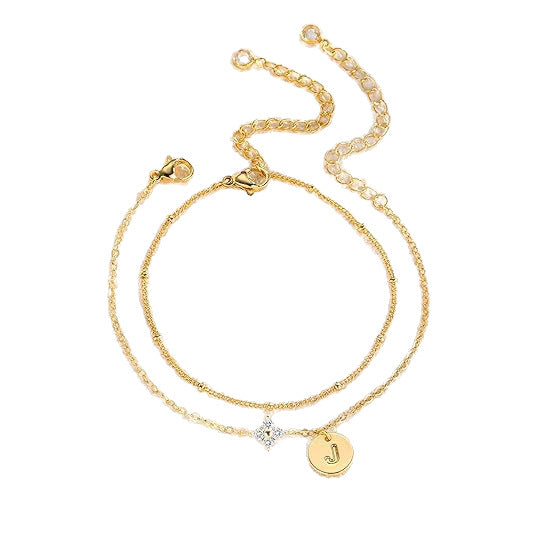 Preorder: Sparkle Initial Charm Bracelet