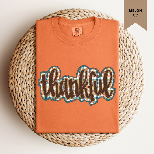 Thankful Plaid Tee.