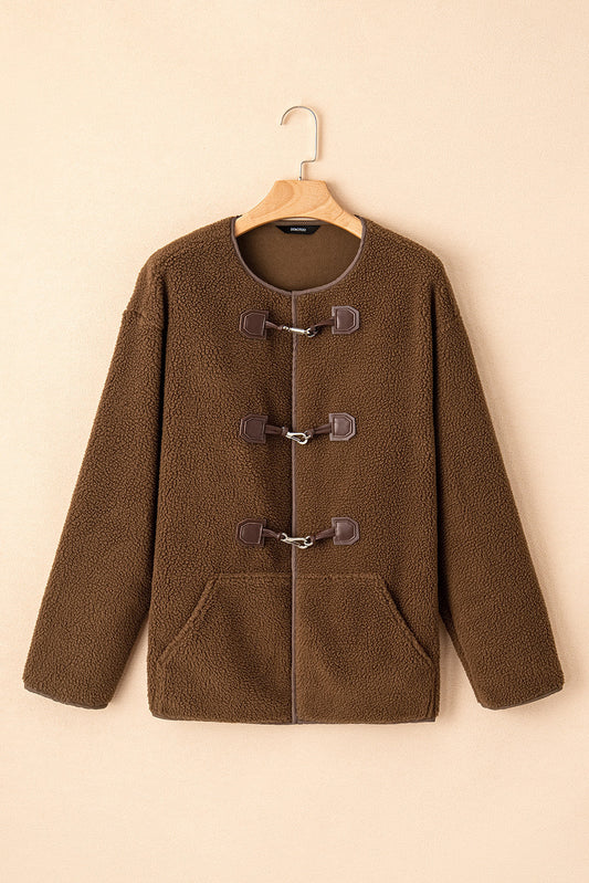 Coffee Button Coat October.