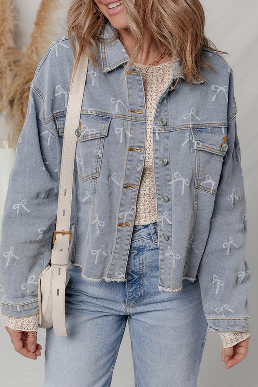 PREORDER: Amora Denim bow jacket 10.13.25