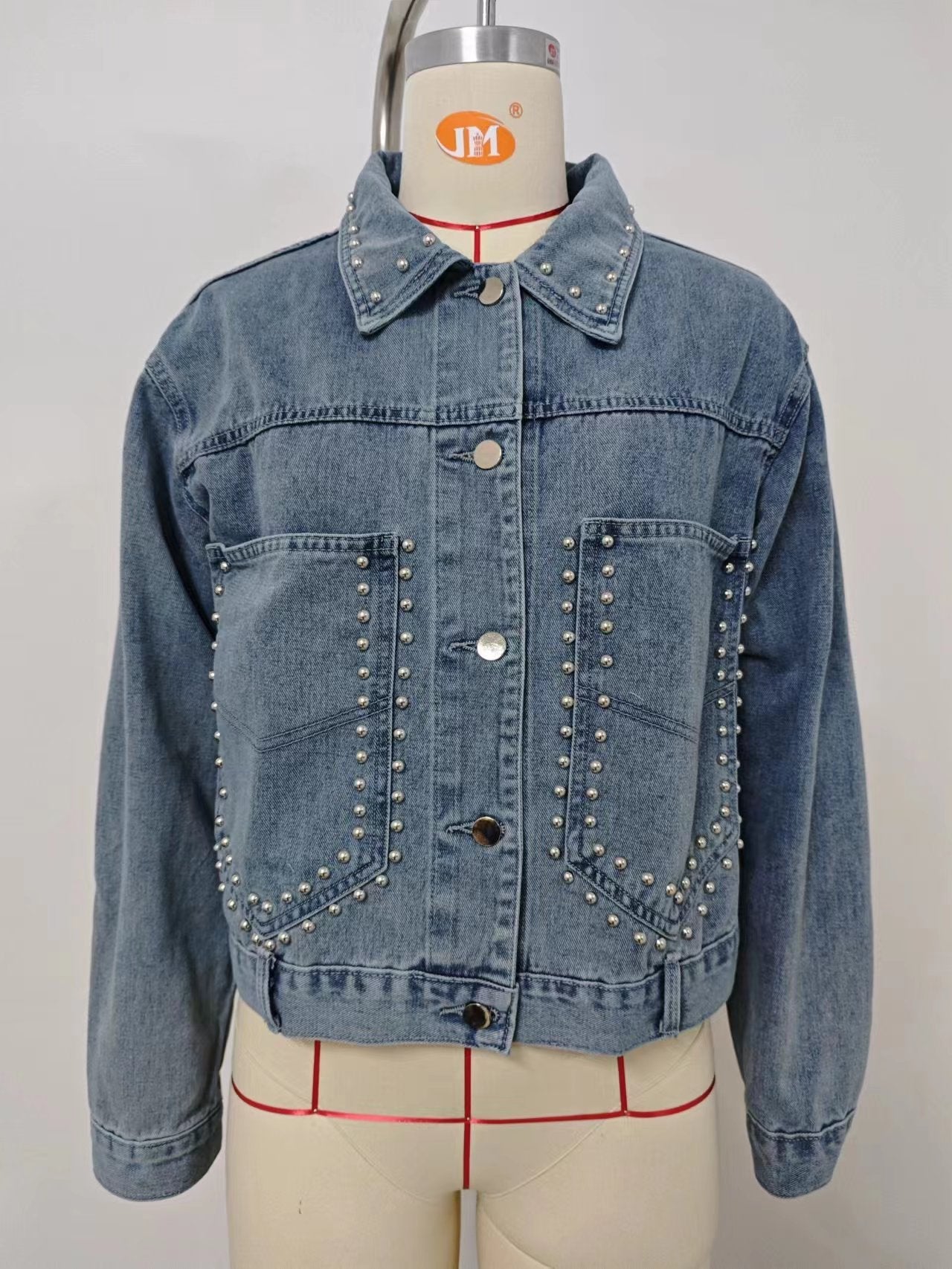 PREORDER: Studded jean jacket  8.3.26